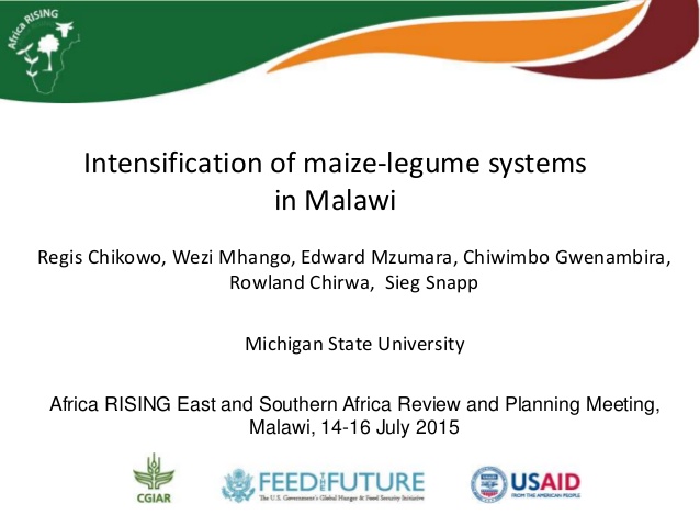 Intensification of maize-legume systems in Malawi