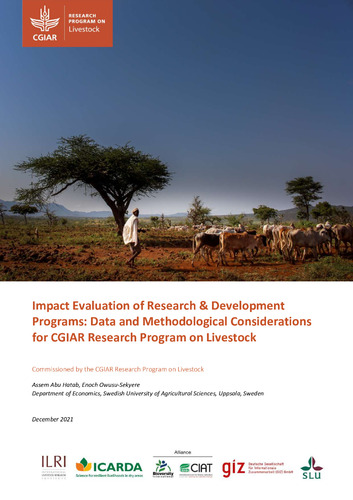 Impact Evaluation of Research and Development Programs: Data and Methodological Considerations for CGIAR Research Program on Livestock