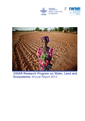 Annual progress report 2012: CGIAR Research Program on Water, Land and Ecosystems
