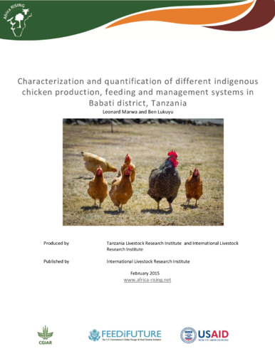 Characterization and quantification of different indigenous chicken production, feeding and management systems in Babati district, Tanzania