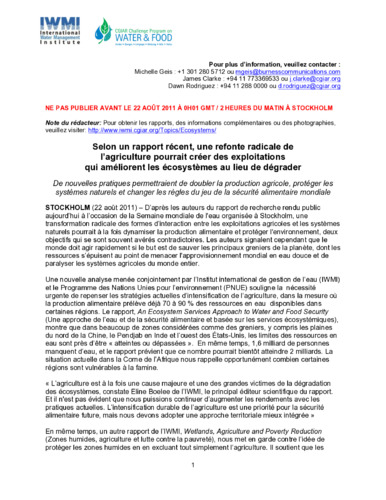 Selon un rapport récent, une refonte radicale de l’agriculture pourrait créer des exploitations qui améliorent les écosystèmes au lieu de dégrader