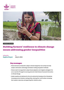 Building farmers’ resilience to climate change means addressing gender inequalities