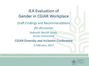 CGIAR gender evaluation results