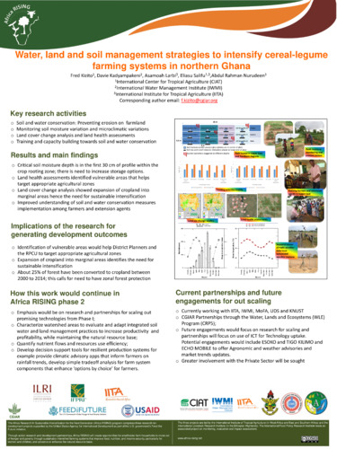 Water, land and soil management strategies to intensify cereal-legume farming systems in northern Ghana