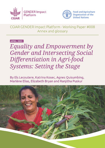 Equality and Empowerment by Gender and Intersecting Social Differentiation in Agri-food Systems: Setting the Stage