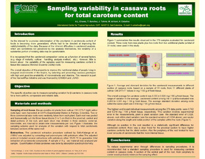 Sampling variability in cassava roots for total carotene content