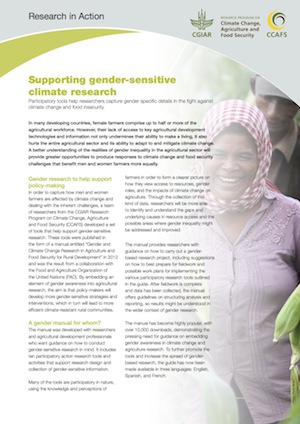 Supporting gender-sensitive climate research