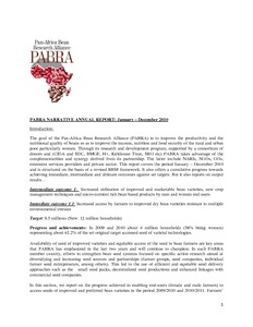 PABRA Narrative Annual Report: January - December 2010