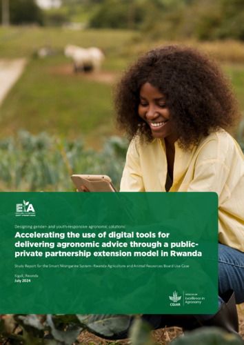 Designing gender- and youth-responsive agronomic solutions: accelerating the use of digital tools for delivering agronomic advice through a public-private partnership extension model in Rwanda