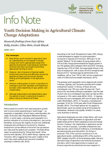 Youth Decision Making in Agricultural Climate Change Adaptations: Research findings from East Africa