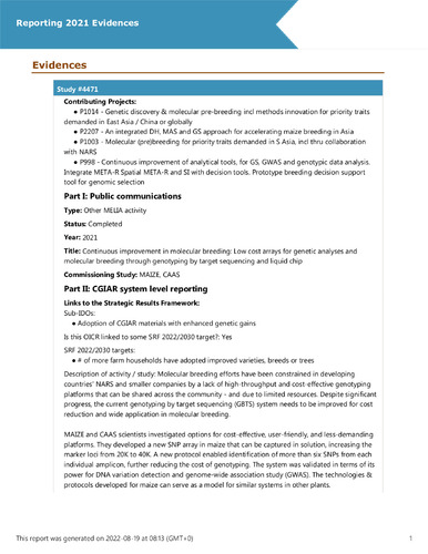 Continuous improvement in molecular breeding: Low cost arrays for genetic analyses and molecular breeding through genotyping by target sequencing and liquid chip