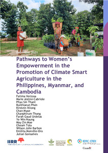 Pathways to Women’s Empowerment in the Promotion of Climate Smart Agriculture in the Philippines, Myanmar, and Cambodia