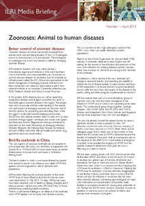 Zoonoses: Animal to human diseases