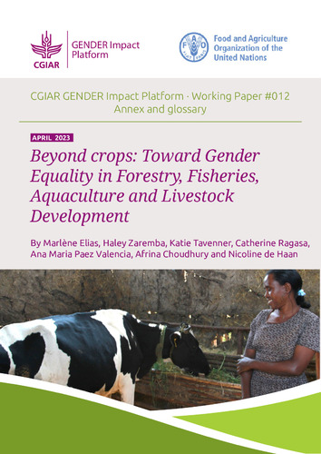 Beyond Crops: Towards Gender Equality in Forestry, Fisheries, Aquaculture and Livestock Development