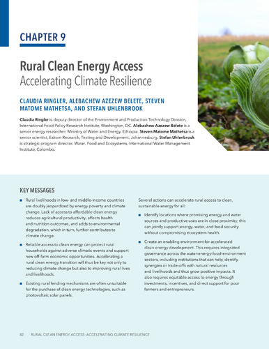 Rural clean energy access: Accelerating climate resilience