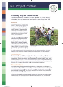 Fattening Pigs on Sweet Potato: System analysis and modelling tools to develop improved feeding strategies for small-scale crop–livestock farmers in Southeast Asia