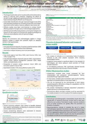 Forage technology adoption studies in bovine livestock production systems: a field open to innovation