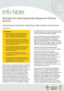 Strategies for achieving gender-responsive climate services