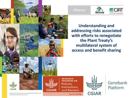 Preliminary findings aiming at investigating ex-ante the impact of policy measures on CGIAR accessions