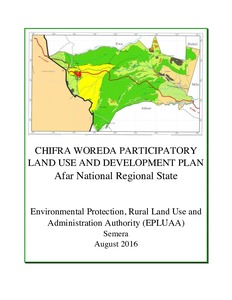 Chifra Woreda participatory land use and development plan, Afar National Regional State