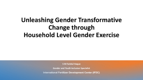 Unleashing Gender Transformative Change through Household Level Gender Exercise