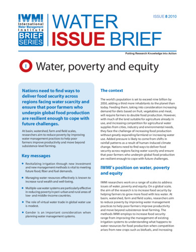 Water, poverty and equity