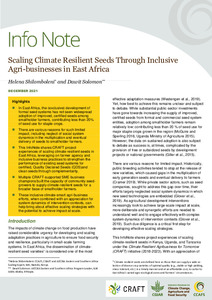 Scaling Climate Resilient Seeds Through Inclusive Agri-businesses in East Africa