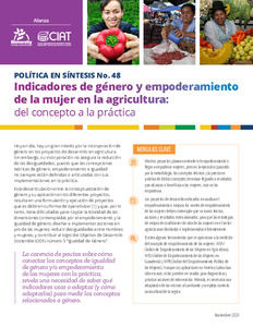 Indicadores de género y empoderamiento de la mujer en la agricultura: del concepto a la práctica