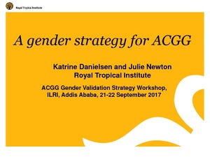 A gender strategy for ACGG