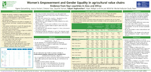TH2.4: Women's empowerment and gender equality in agricultural value chains: Evidence from four countries in Asia and Africa