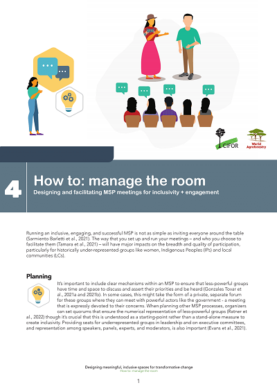 How to: manage the room. Designing and facilitating MSP meetings for inclusivity + engagement