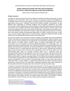 Linking livelihoods and gender with value chain development: the case for a multi-chain approach to rural poverty reduction