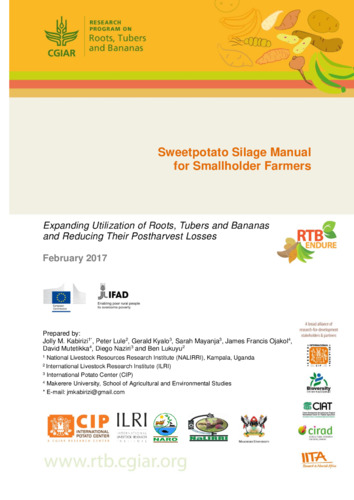 Sweetpotato silage manual for smallholder farmers.