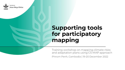 Supporting tools for participatory mapping