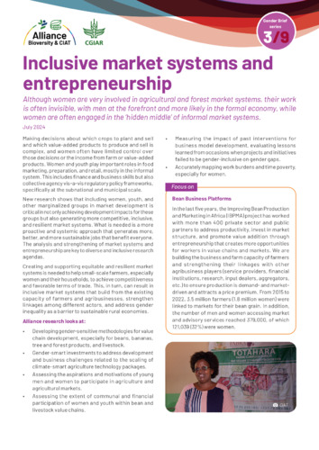 Inclusive market systems and entrepreneurship