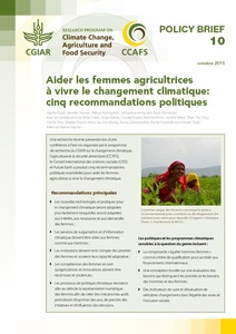 Aider les femmes agricultrices à vivre le changement climatique: cinq recommandations politique