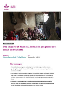 The impacts of financial inclusion programs are small and variable