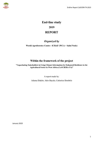 End-line study - Capacitating Stakeholders in Using Climate Information for Enhanced Resilience in the Agricultural Sector in West Africa (CaSCIERA-TA)