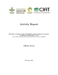 Activity Report: Extreme weather events (drought) and its impact on assets, livelihoods and gender roles Case study of small-scale livestock herders in Cauca, Colombia