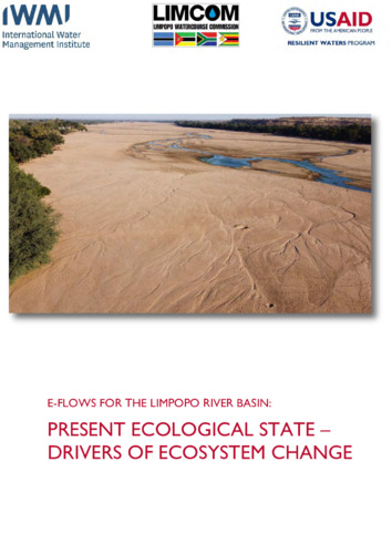 E-flows for the Limpopo River Basin: present ecological state - drivers of ecosystem change