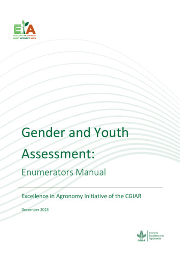 Gender and youth assessment: enumerators manual