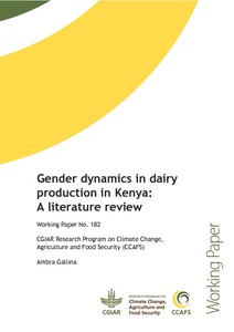 Gender dynamics in dairy production in Kenya: A literature review