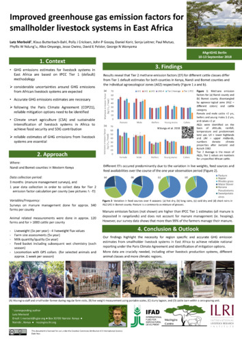 Improved greenhouse gas emission factors for smallholder livestock systems in East Africa