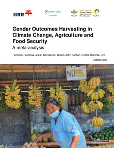Gender Outcomes Harvesting in Climate Change, Agriculture and Food Security: A meta-analysis