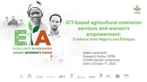 ICT-based agricultural extension services and women’s empowerment: Evidence from Nigeria and Ethiopia