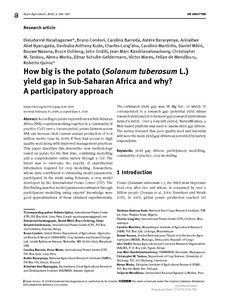 How big is the potato (Solanum tuberosum L.) yield gap in Sub-Saharan Africa and why? A participatory approach.