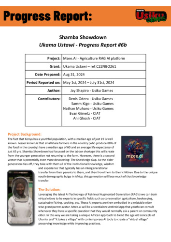 Shamba Showdown: Ukama Ustawi- Progress Report #6b