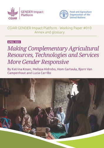 Making Complementary Agricultural Resources, Technologies and Services More Gender Responsive