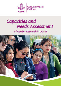Capacities and needs assessment of gender research in CGIAR