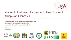 Women in business: chicken seed dissemination in Ethiopia and Tanzania